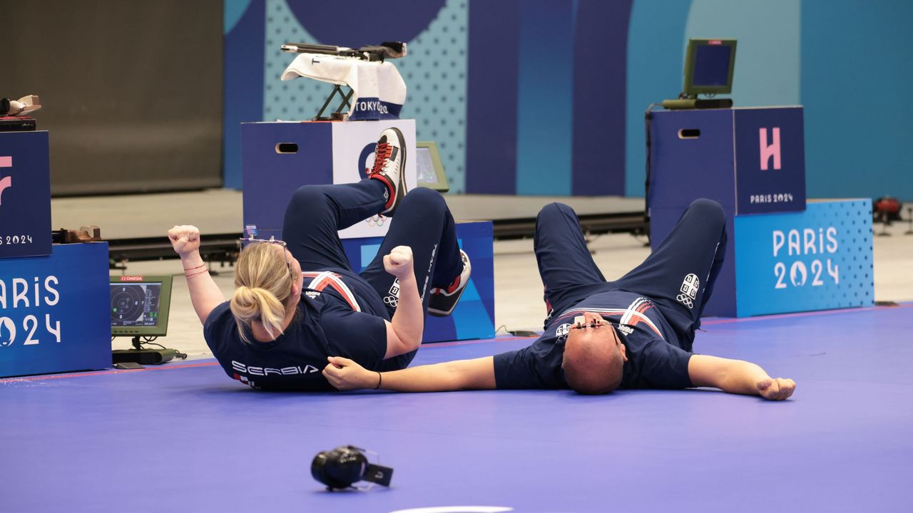 Foto: Nathalie Gallois / Jubelten in Paris 2024 gemeinsam über Gold und sind in der Bundesliga für Hitzhofen-Oberzell bzw. Kelheim-Gmünd gemeldet: Die Serben Zorana Arunovic und Damir Mikec.