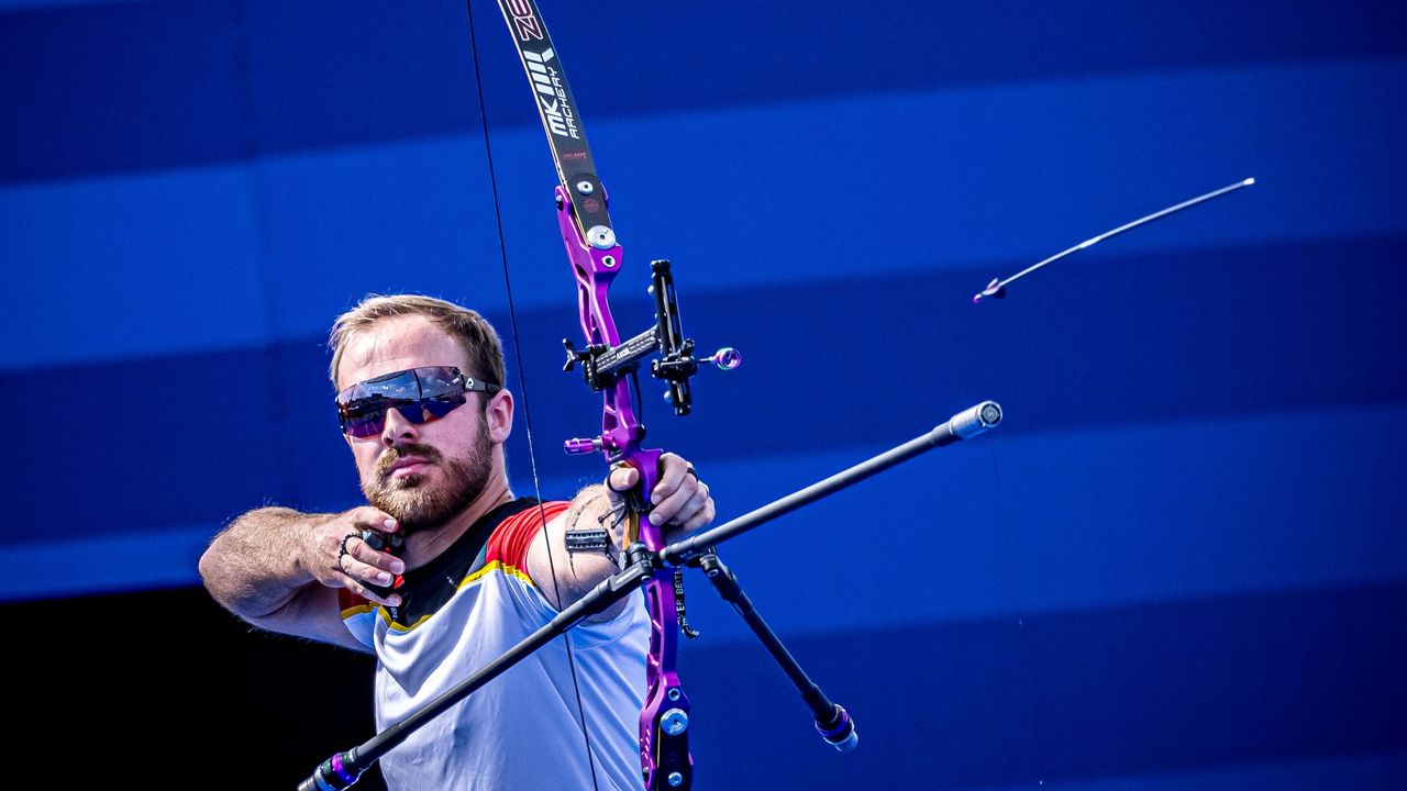 Foto: World Archery / Florian Unruh ließ die Pfeile in Paris bisher gekonnt und zielgenau fliegen.