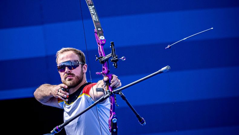 Foto: World Archery / Bei der DM in Wiesbaden wird Florian Unruh die Pfeile ein letztes Mal in diesem Jahr auf 70m fliegen lassen, ehe er dei Feldbogen-WM absolviert. 