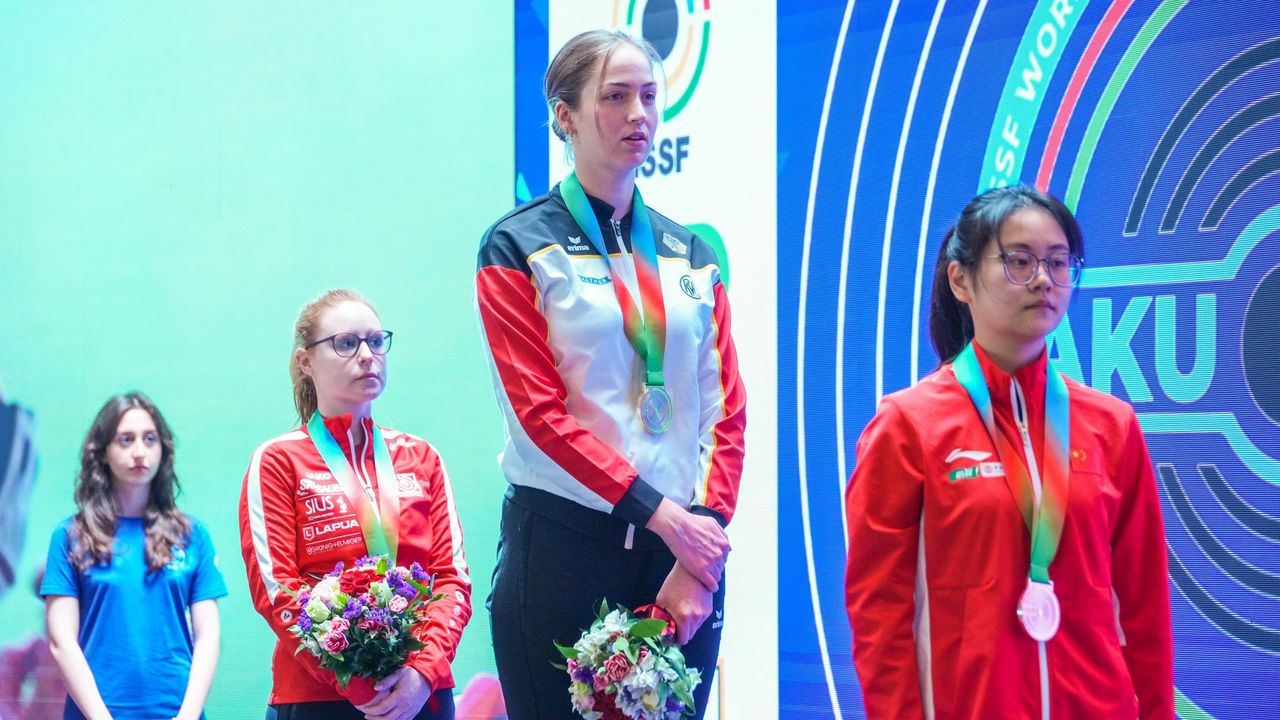 Foto: ISSF / Ganz oben! Anna Janßen gewann zum vierten Mal einen Einzel-Weltcup, zum zweiten Mal im Dreistellungskampf.