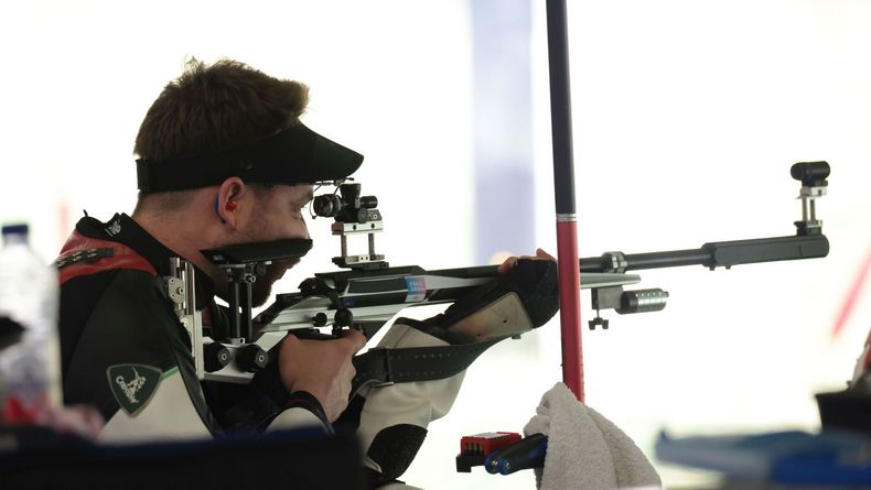 Foto: Nathalie Gallois / Zeigte in allen drei Stellungen eine gute Leistung: Maximilian Ulbrich im olympischen Dreistellungskampf.