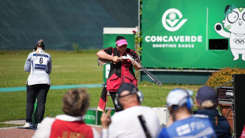Foto: ISSF / Abgeliefert! Nach WM-Bronze 2023 gewann Kathrin Murche nun EM-Silber. 